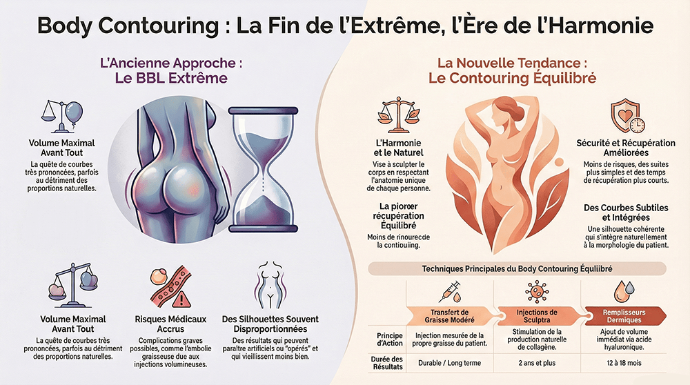 infographie Body Contouring equilibré Turquie